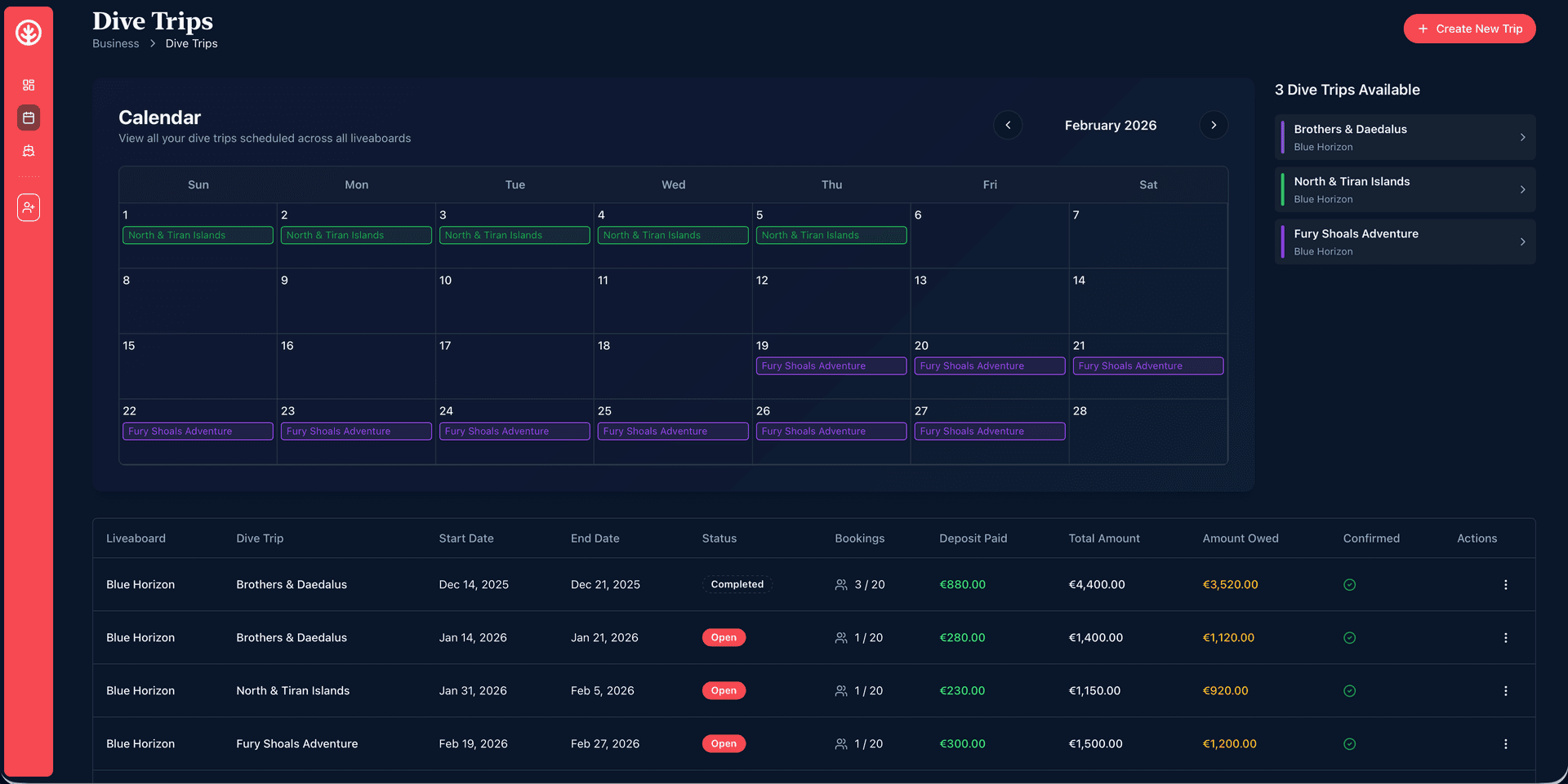 Booking Management - Light Mode