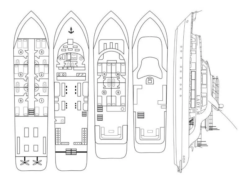 Lady M deck plan and vessel layout 1