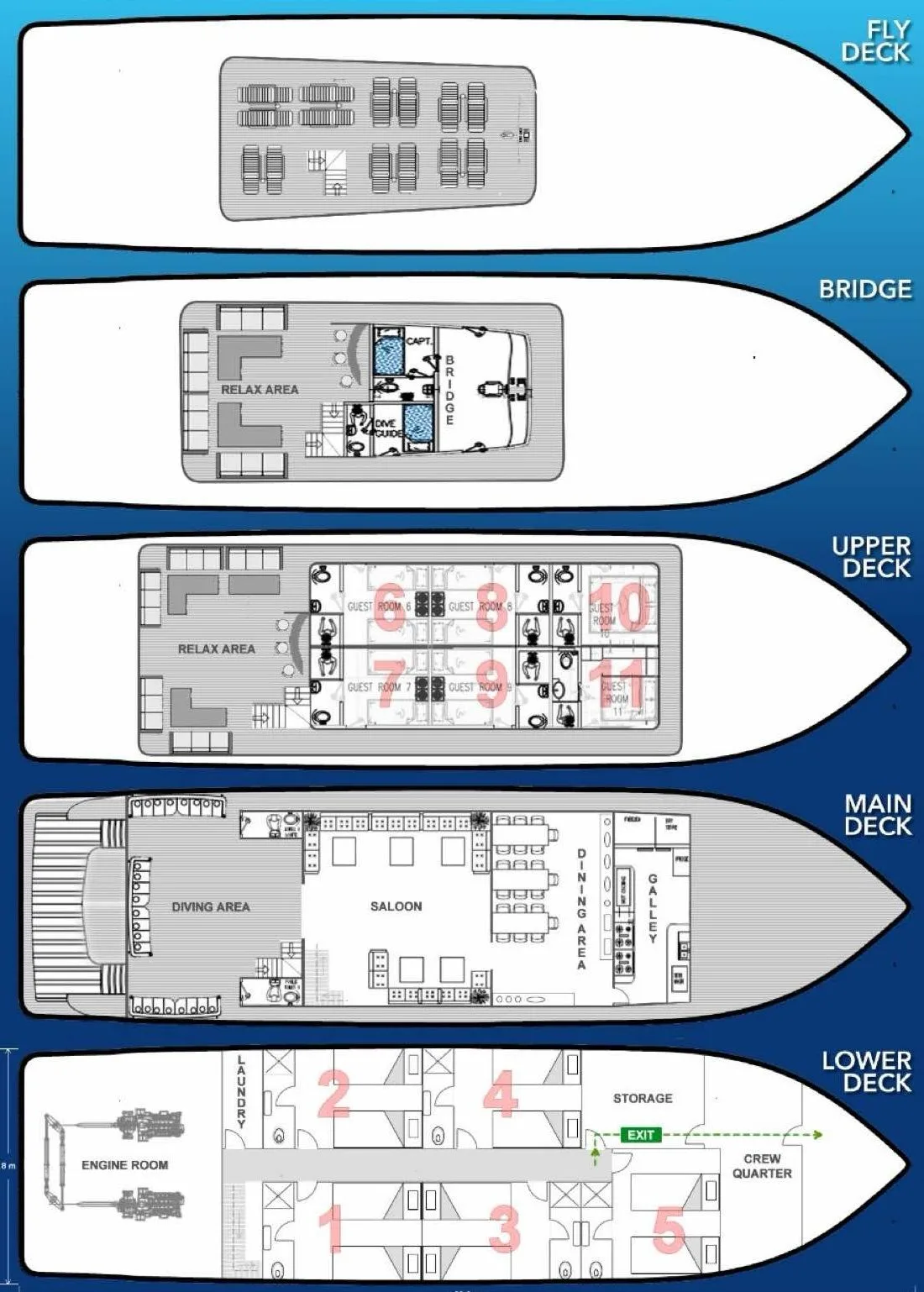 Reef Voyager deck plan and vessel layout 1