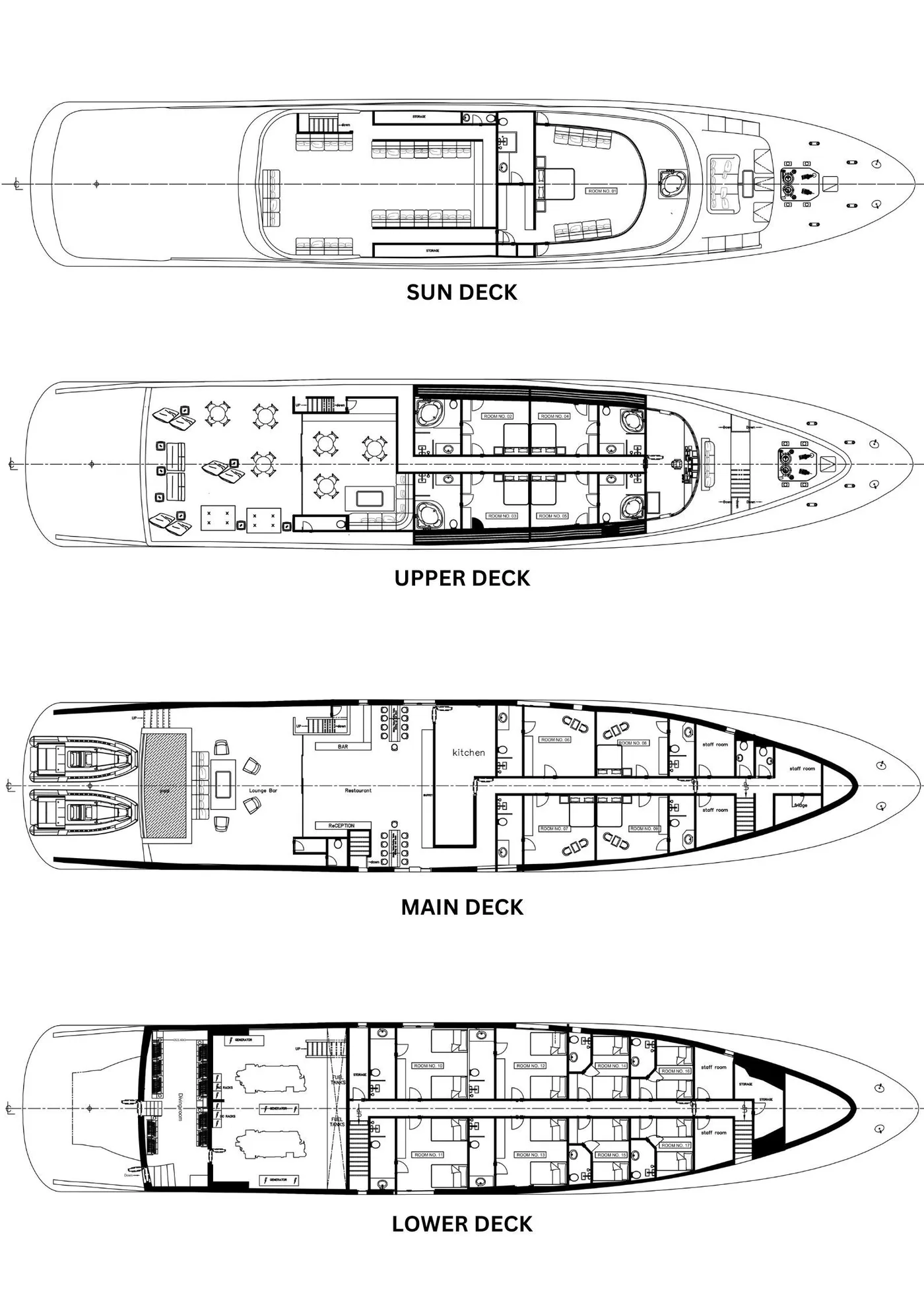 Yachtiano deck plan and vessel layout 1