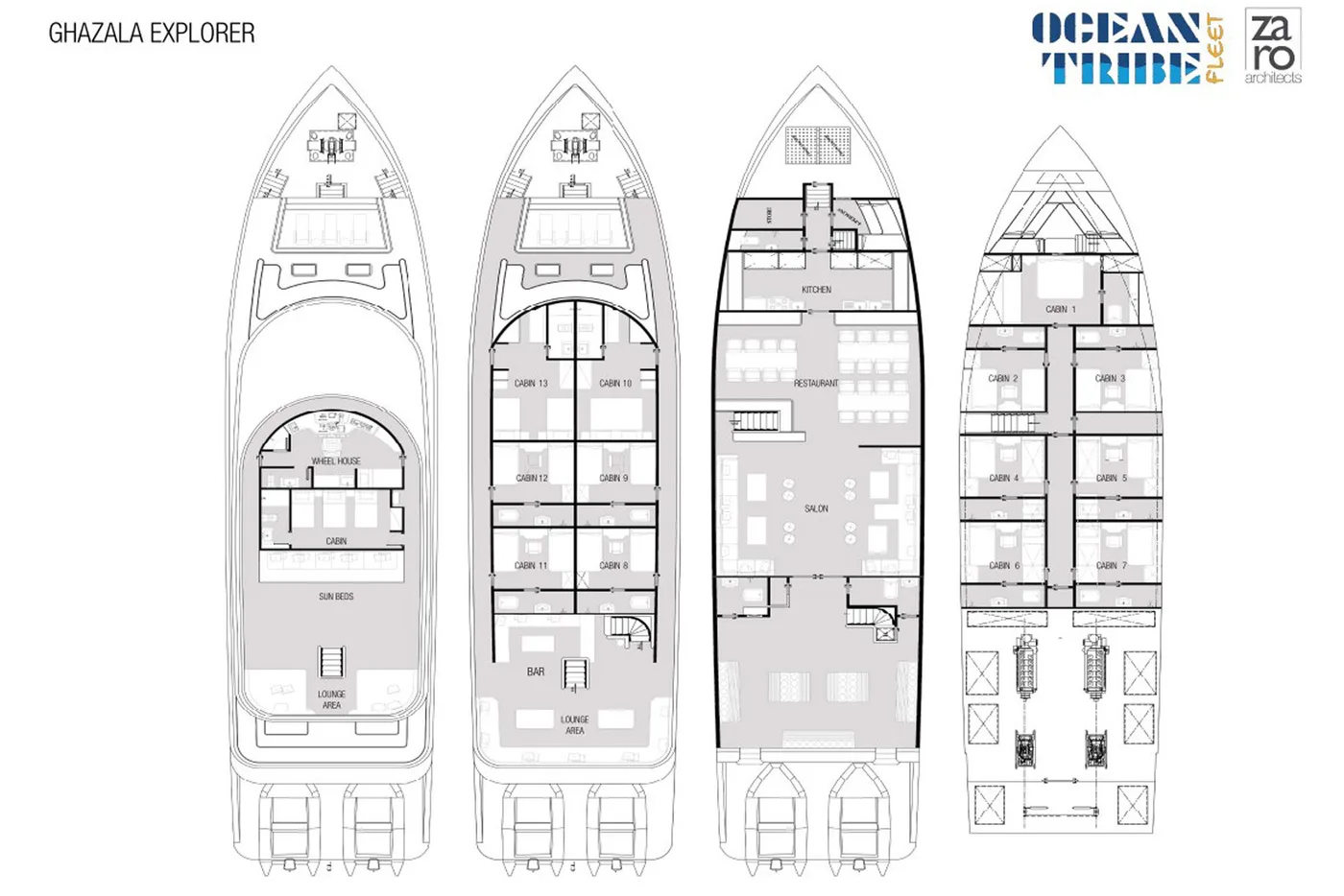 Ghazala Explorer deck plan and vessel layout 1